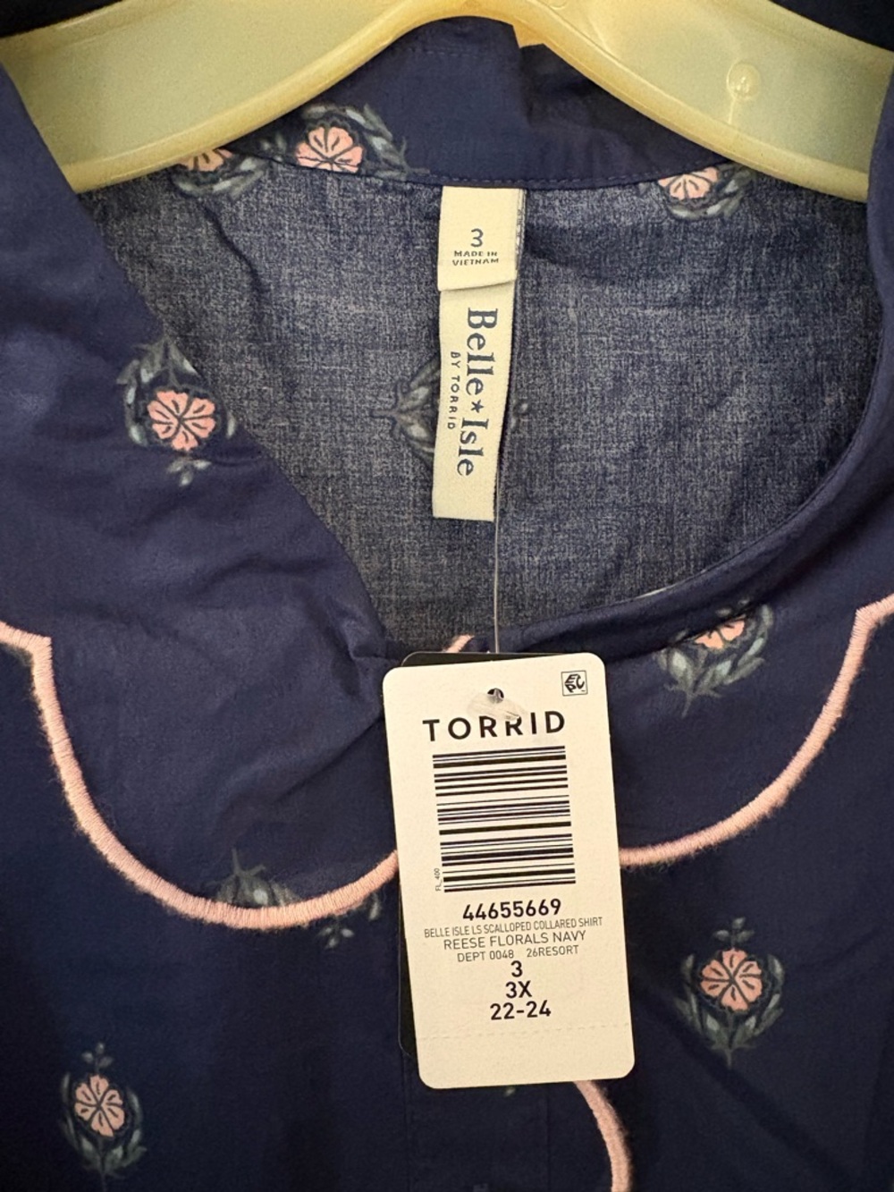 NWT Torrid Belle Isle Scalloped Shirt - Picture 6 of 11